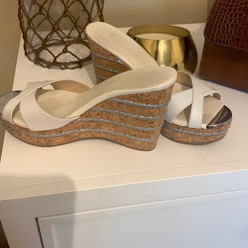 Jimmy choo white wedge